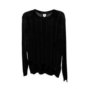 NEW ARMANI long sleeve striped top in black